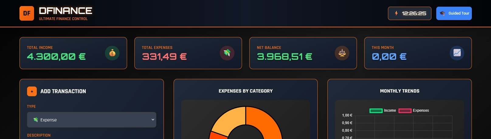 DFinance - Ultimate Personal Finance Tracker